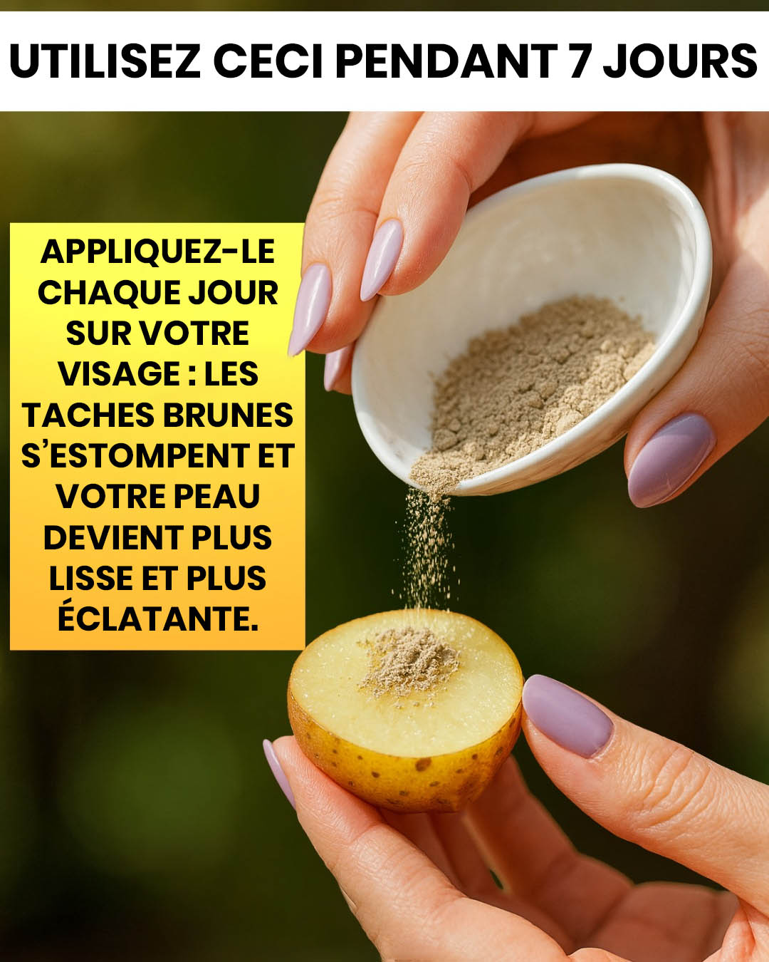 Frottez cette tranche sur votre visage pour obtenir une peau sans taches