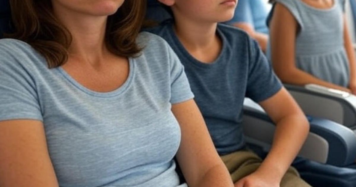 Il a pris la première classe avec sa mère… pendant que je restais en classe éco avec nos enfants