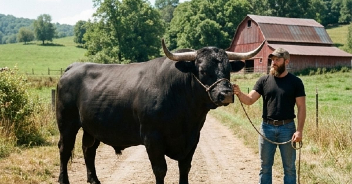 Il a récemment dépensé 6 500 € pour un jeune taureau Angus noir enregistré