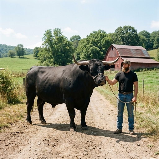 Il a récemment dépensé 6 500 € pour un jeune taureau Angus noir enregistré