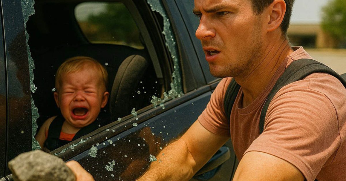 Il brise la vitre d’une voiture pour sauver un bébé — mais ce que la mère fait ensuite laisse tout le monde sans voix