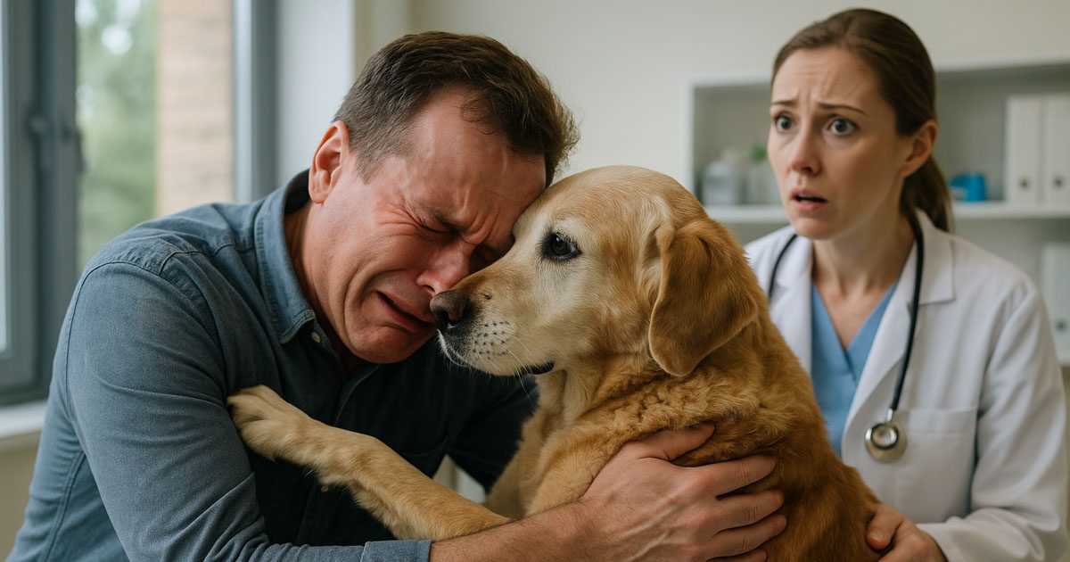 Il demanda quelques minutes pour faire ses adieux à son chien mourant — et c’est alors que le vétérinaire remarqua quelque chose d’étrange