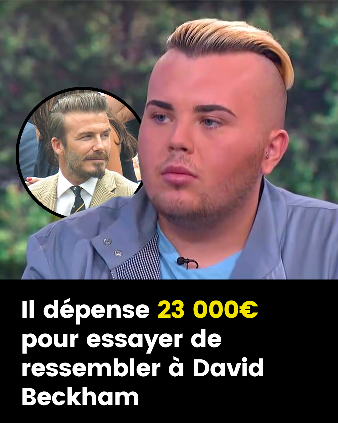 Il dépense 23 000 euros pour essayer de ressembler à David Beckham