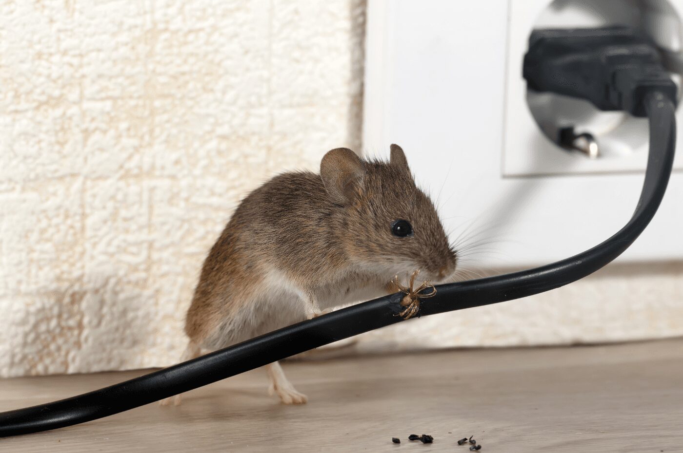 Souris cherchant refuge dans une maison