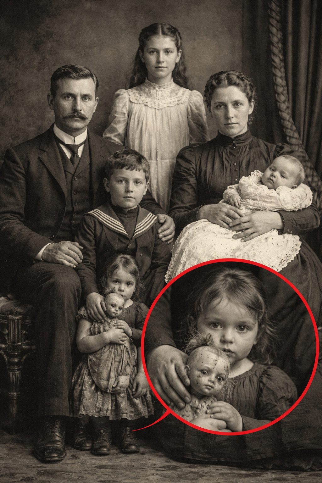 Personne n’avait remarqué ce détail sur la photo de famille… jusqu’à ce que le zoom révèle ses yeux