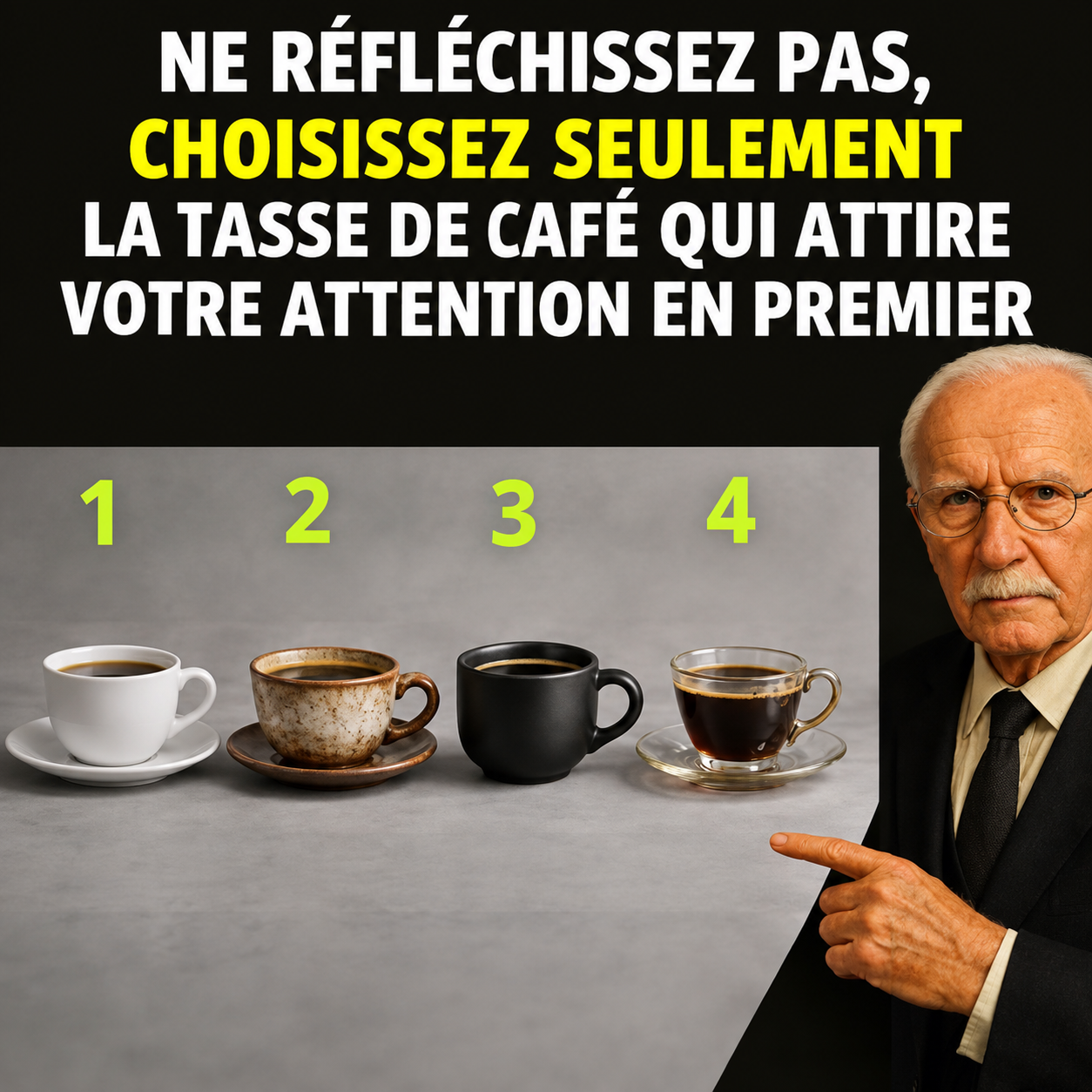Test psychologique : choisissez une tasse de café et découvrez ce que cela dit de vous