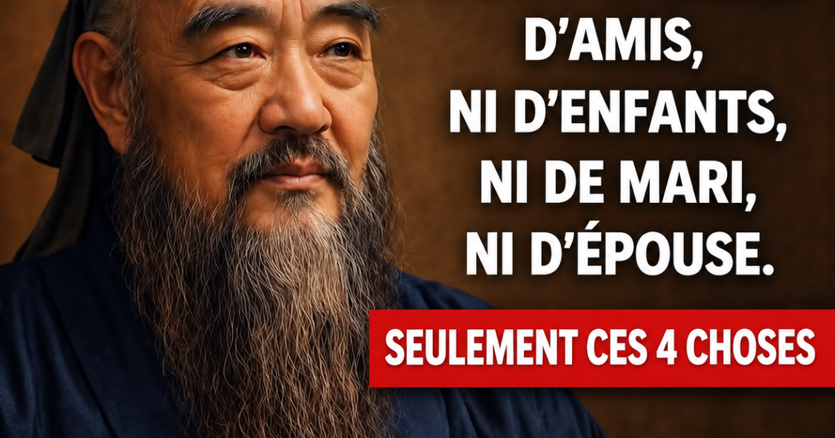 4 principes de Confucius pour vieillir heureux et en paix avec soi-même