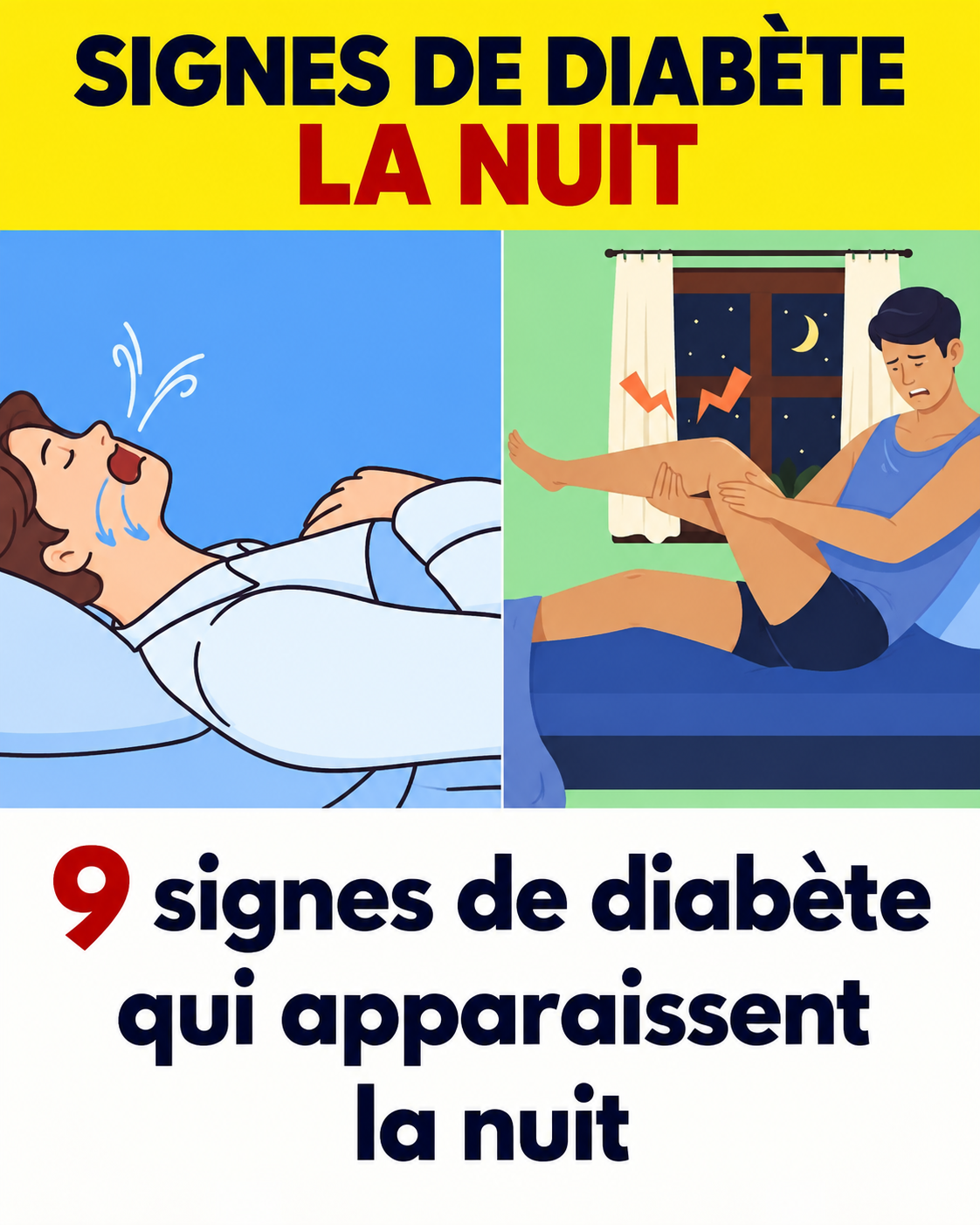 Diabète : 9 signaux d'alerte que votre corps envoie pendant la nuit