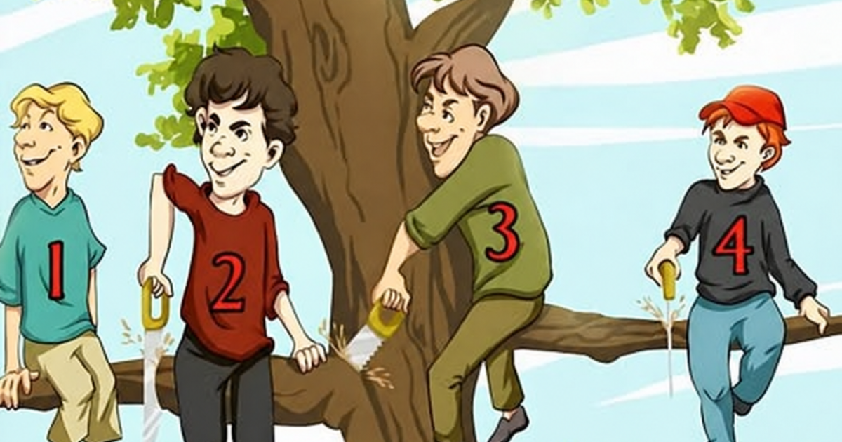 Cette image d'enfants dans un arbre cache une erreur que presque personne ne voit du premier coup