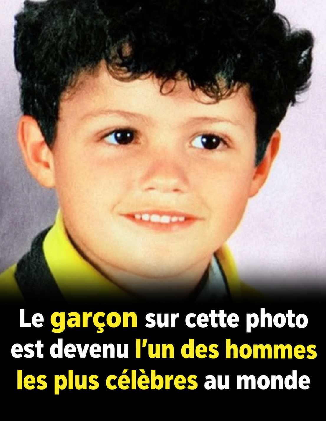 Ce petit garçon souriant est devenu l'une des plus grandes légendes mondiales du sport