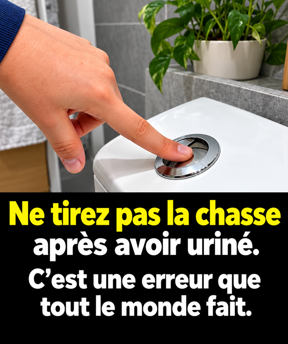 Faut-il vraiment tirer la chasse d'eau à chaque fois ? La réponse va vous surprendre