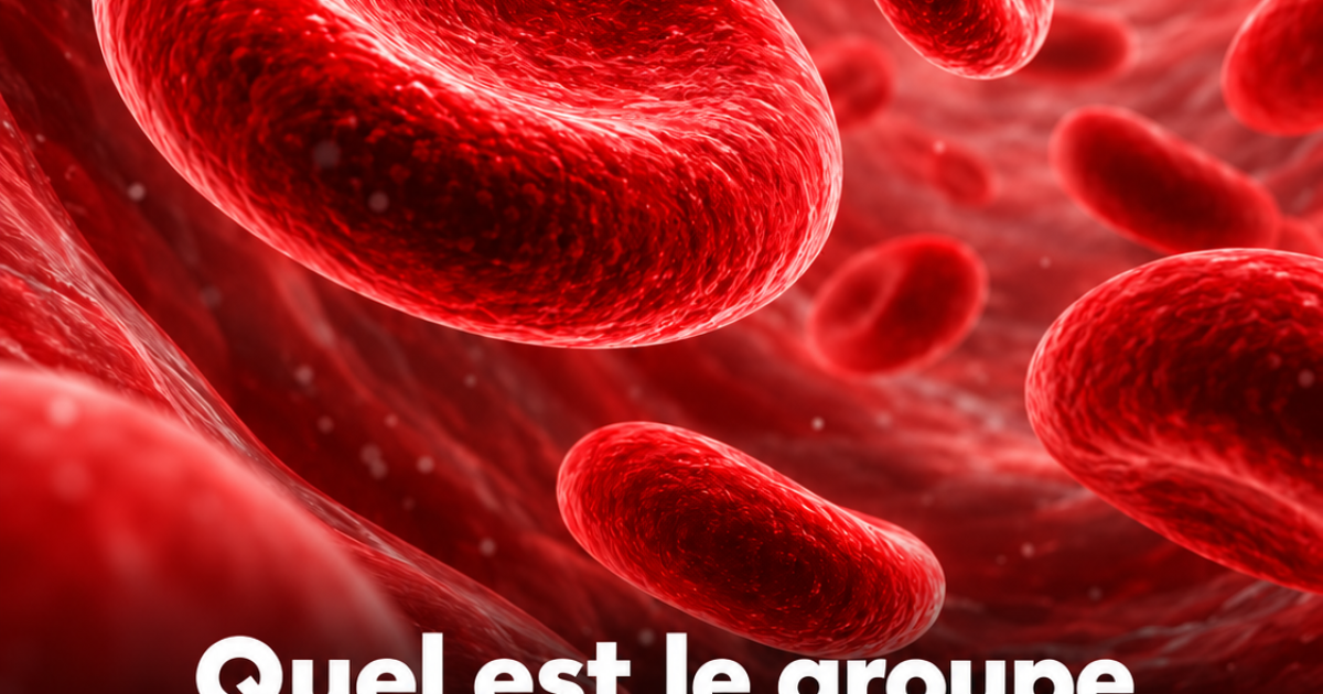 Groupe sanguin et vieillissement : ce que la science révèle enfin