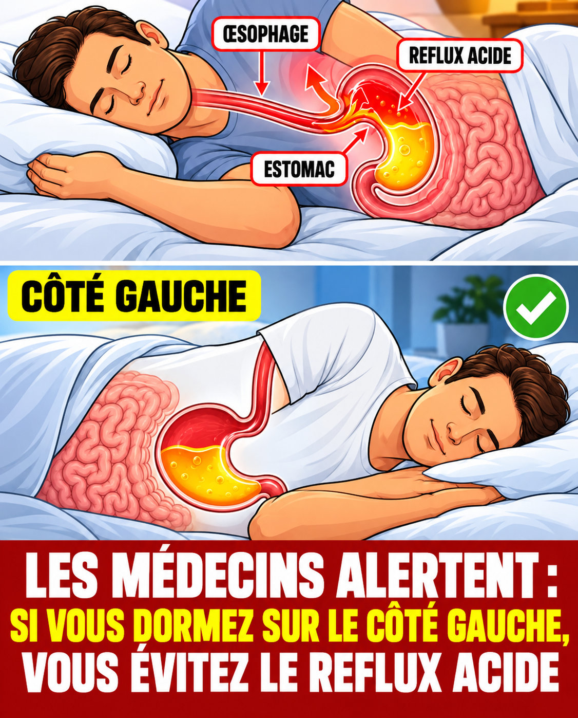 Reflux gastrique : pourquoi votre position de sommeil change tout (et ce que vous devriez faire ce soir)