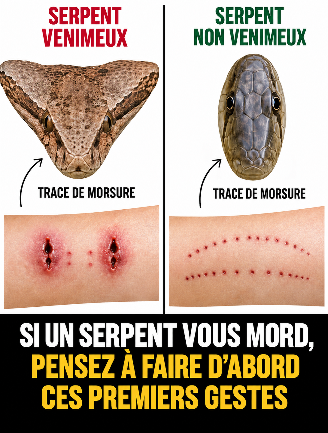 Morsure de serpent : les gestes qui sauvent (et ceux à éviter absolument)