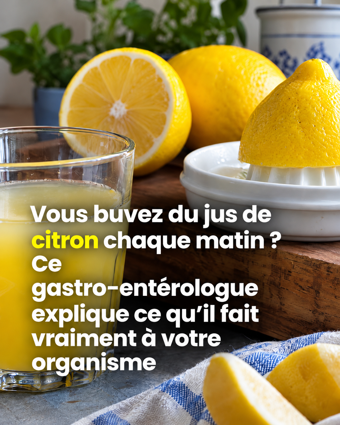 Eau citronnée le matin : ce que dit vraiment un gastro-entérologue sur ce rituel viral