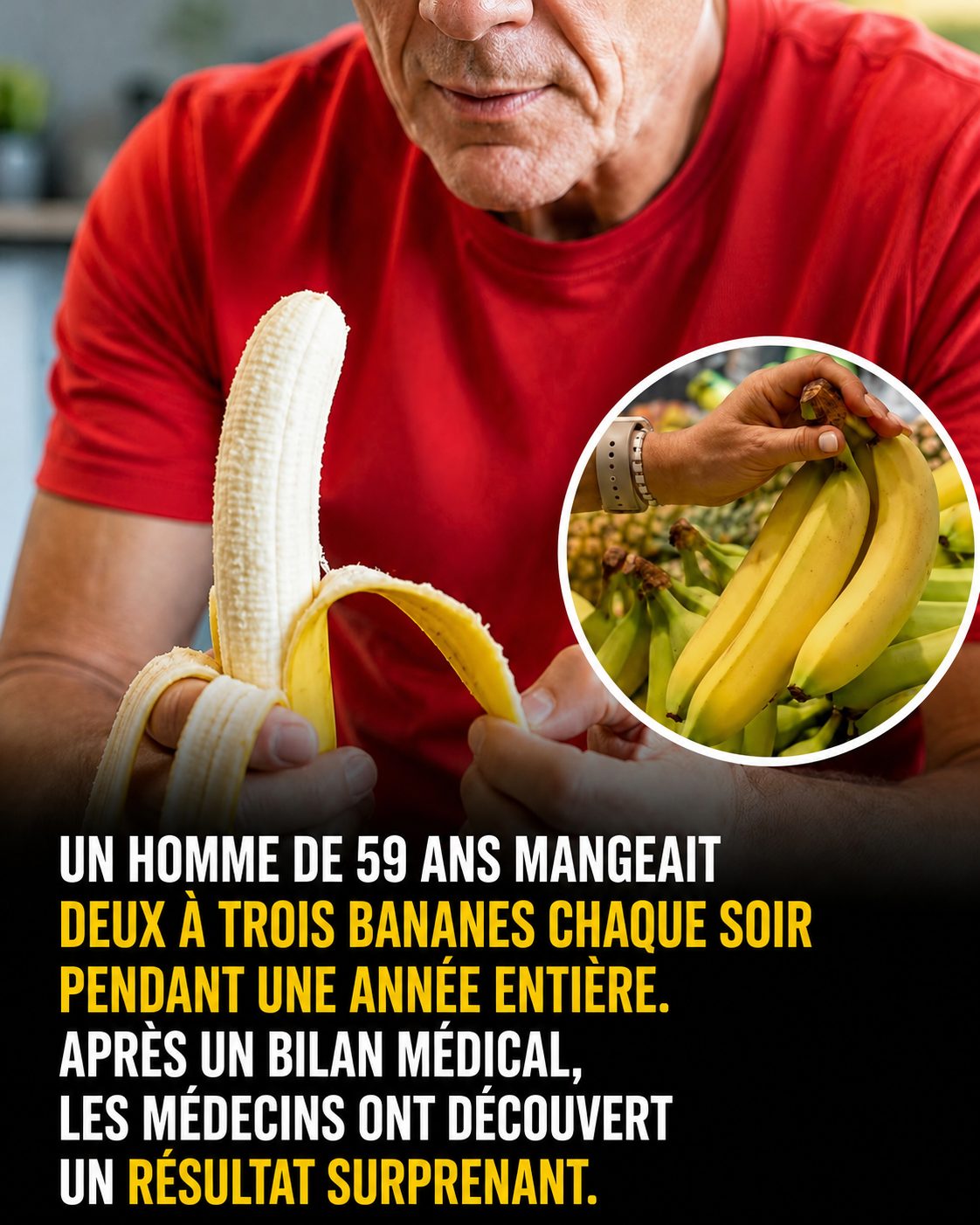 Il mange 2 à 3 bananes chaque soir pendant un an : voici ce qui s'est passé dans son corps