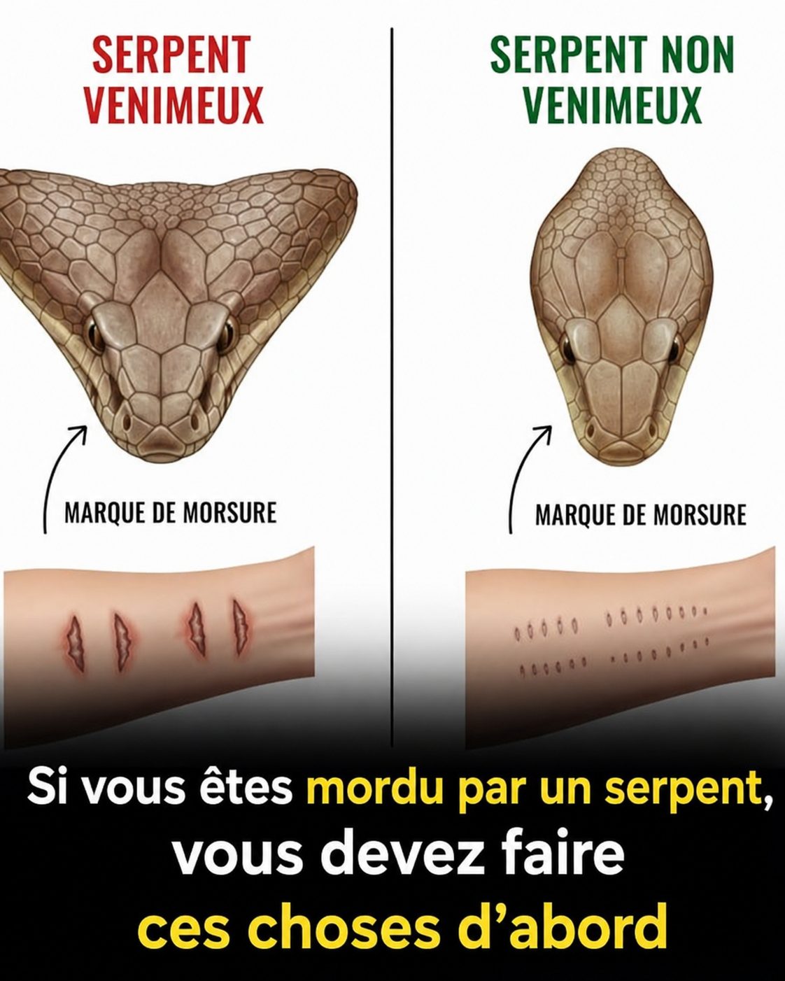 Morsure de serpent : les gestes qui sauvent (et ceux à éviter absolument)