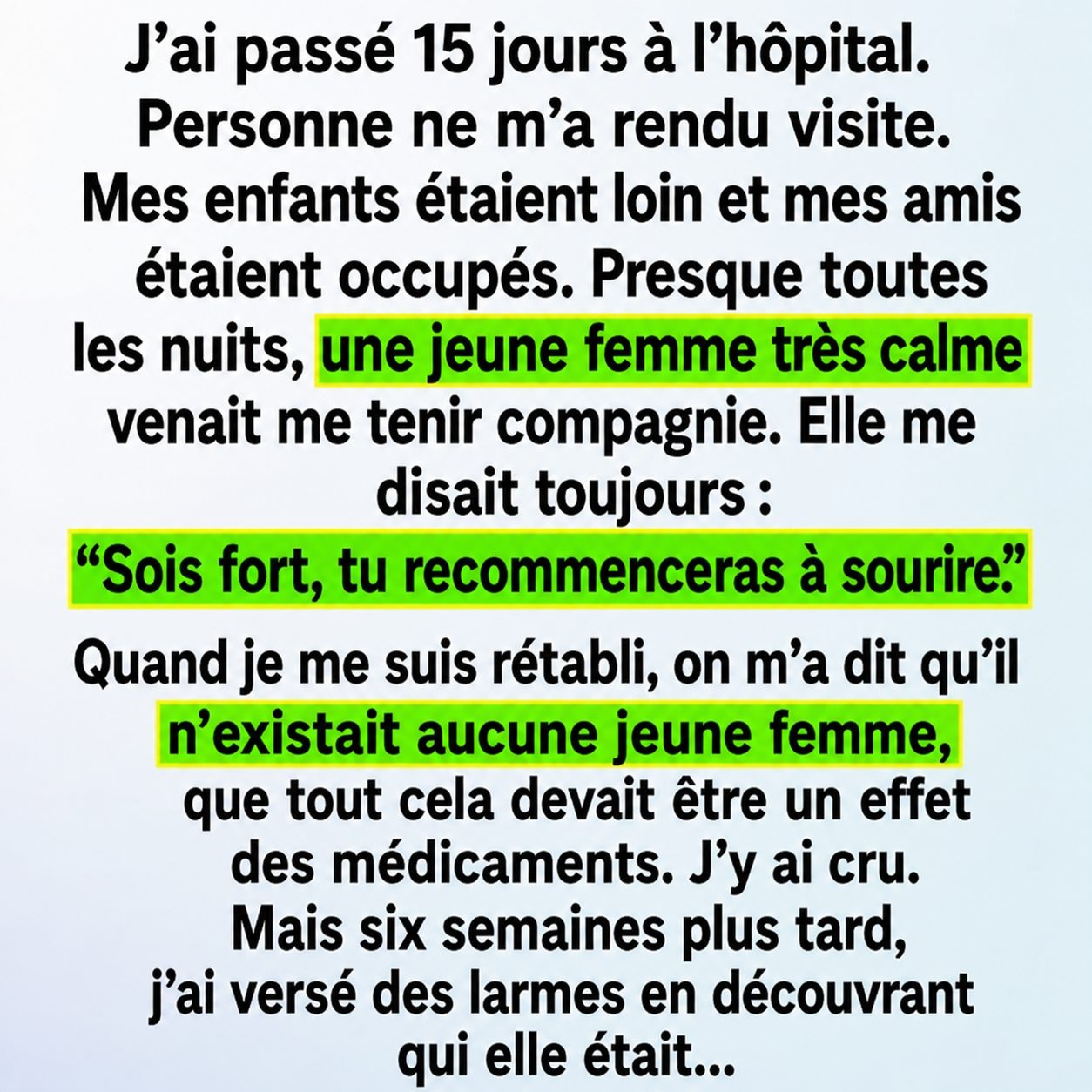 Quinze jours dans un lit d'hôpital : le récit intime d'une guérison que personne ne voit vraiment
