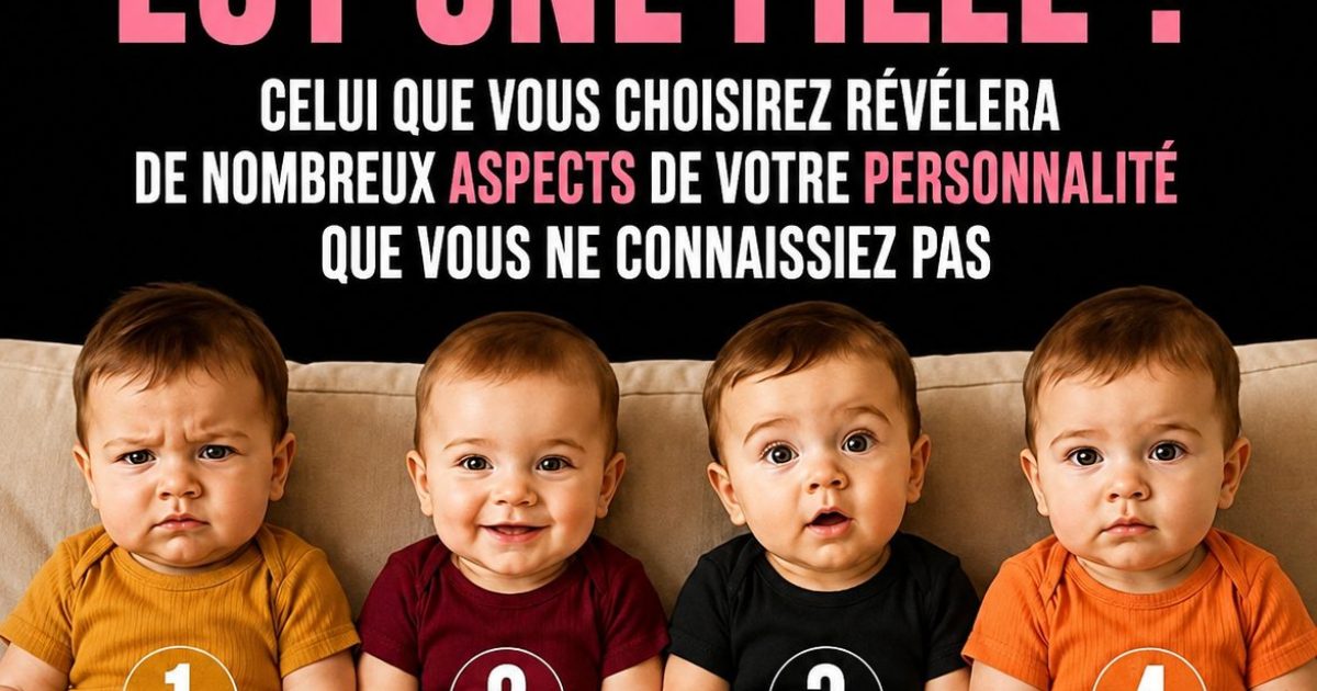 Ce quiz bébé ultra-viral révèle votre personnalité en un seul coup d'œil