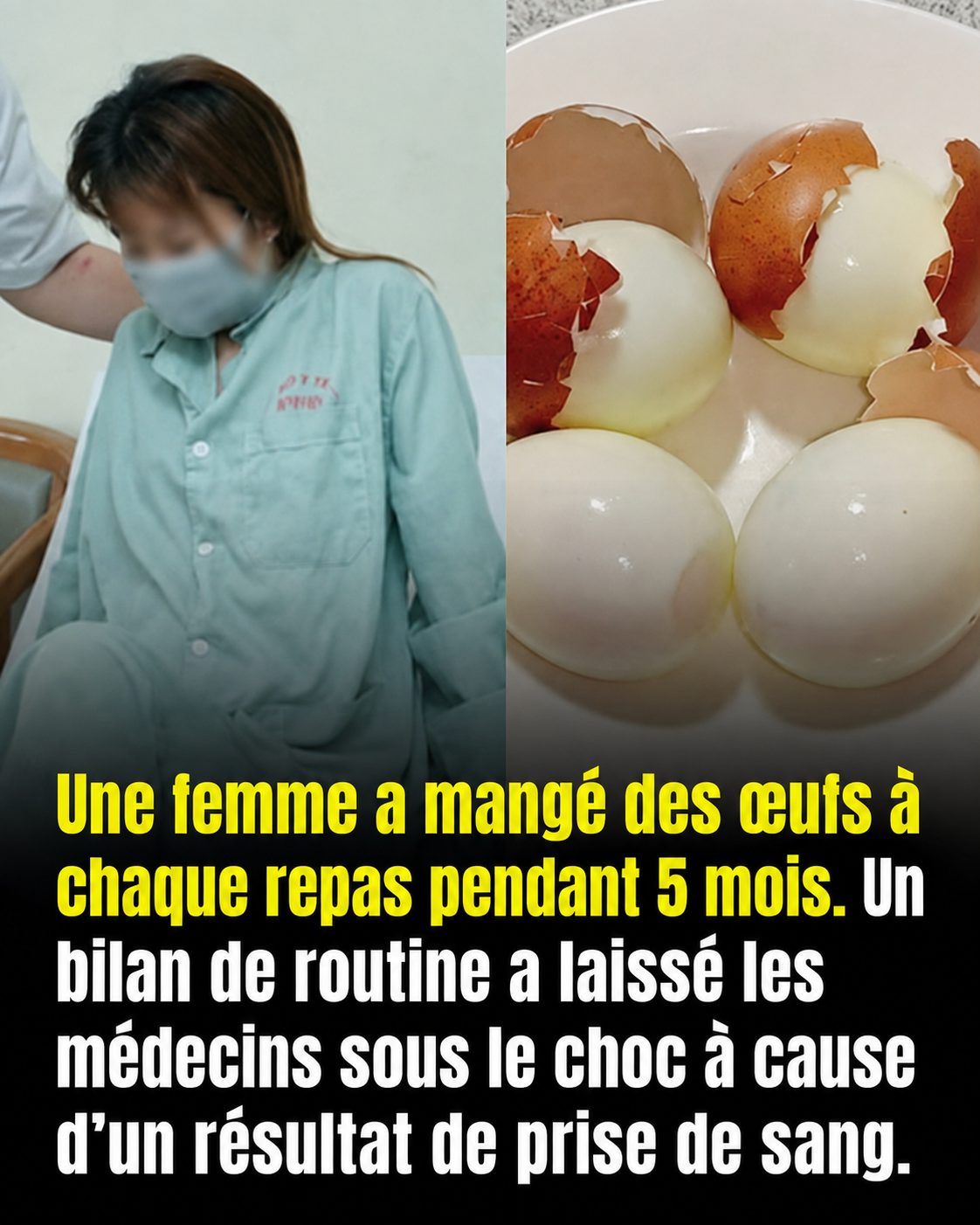 Elle mange des œufs matin, midi et soir pendant 5 mois : le résultat de sa prise de sang surprend son médecin