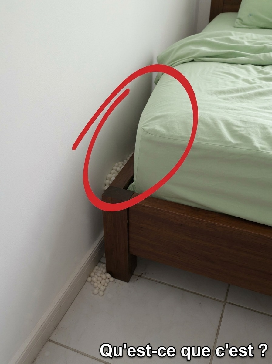 Ces petites boules blanches trouvées près du lit : ce qu'elles sont vraiment (et pourquoi c'est fascinant)