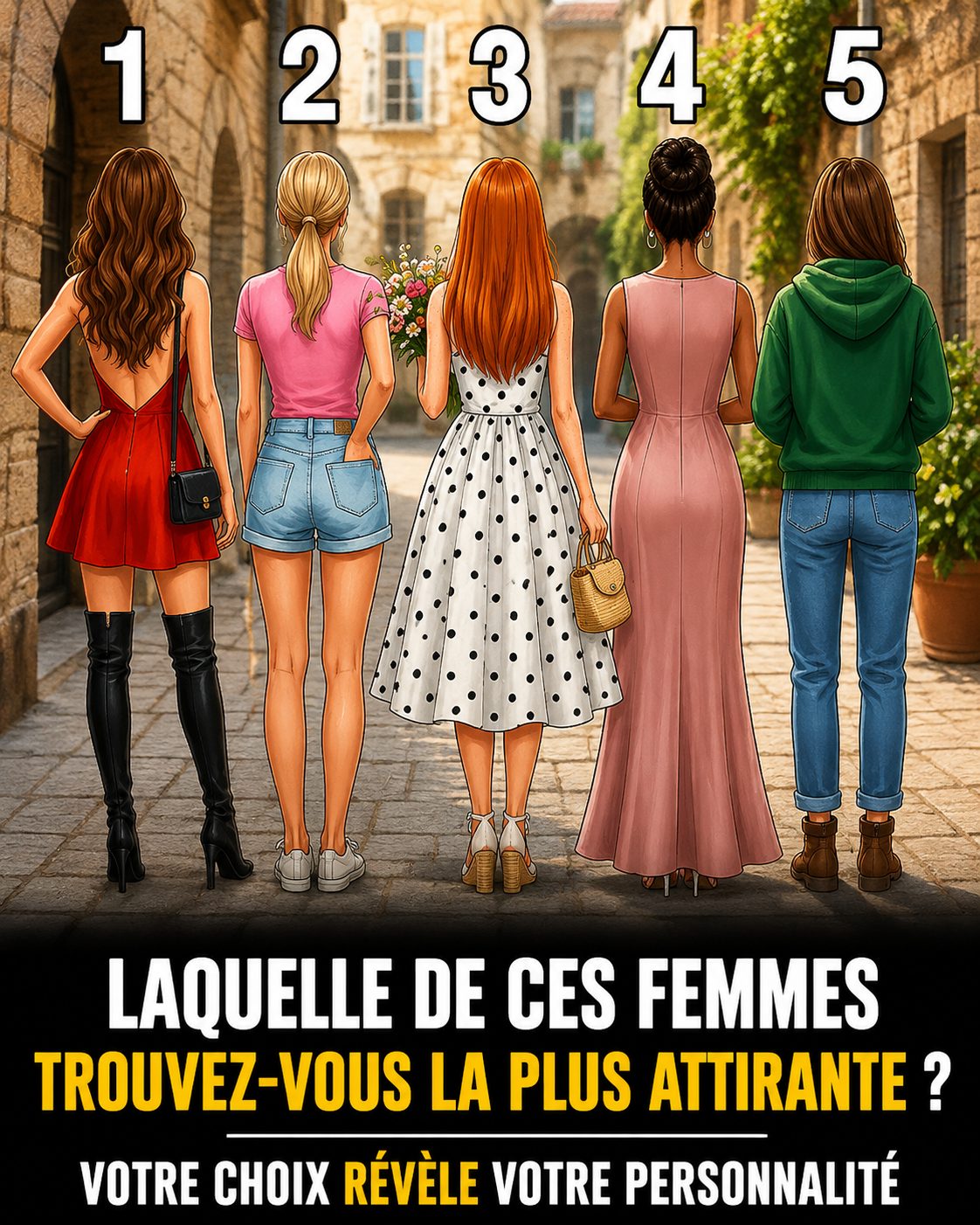 Test de personnalité : quelle femme de dos trouvez-vous la plus belle ? Votre choix vous révèle