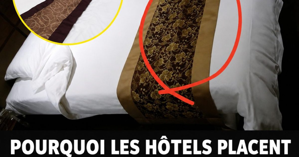 Ce tissu mystérieux posé en bas du lit d'hôtel : voilà enfin à quoi il sert vraiment