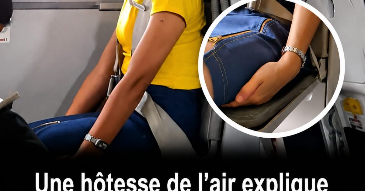 Hôtesses de l'air : voici pourquoi elles glissent leurs mains sous leurs cuisses au décollage et à l'atterrissage