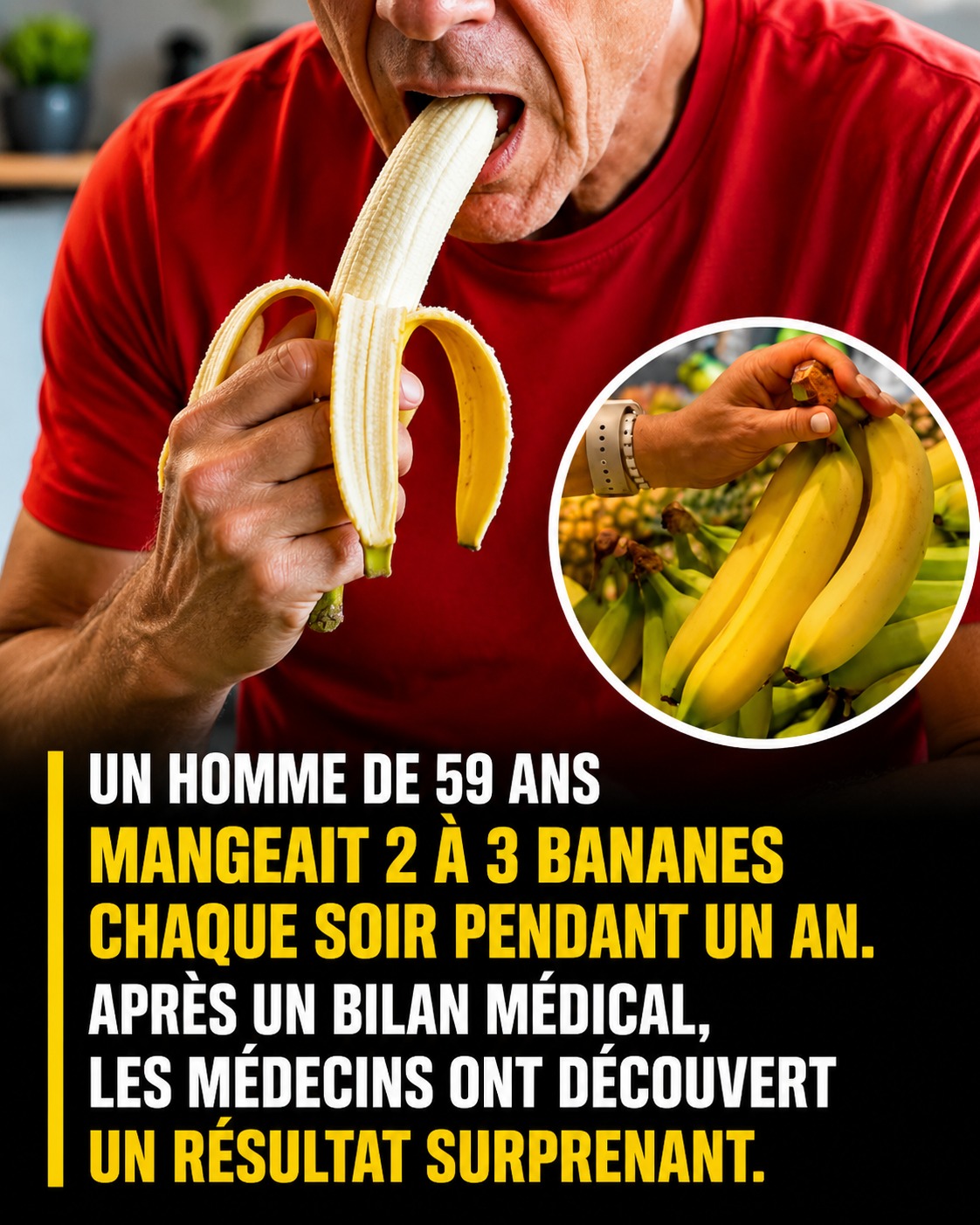 Il mange 2 à 3 bananes chaque soir pendant un an : voici ce qui s'est passé dans son corps