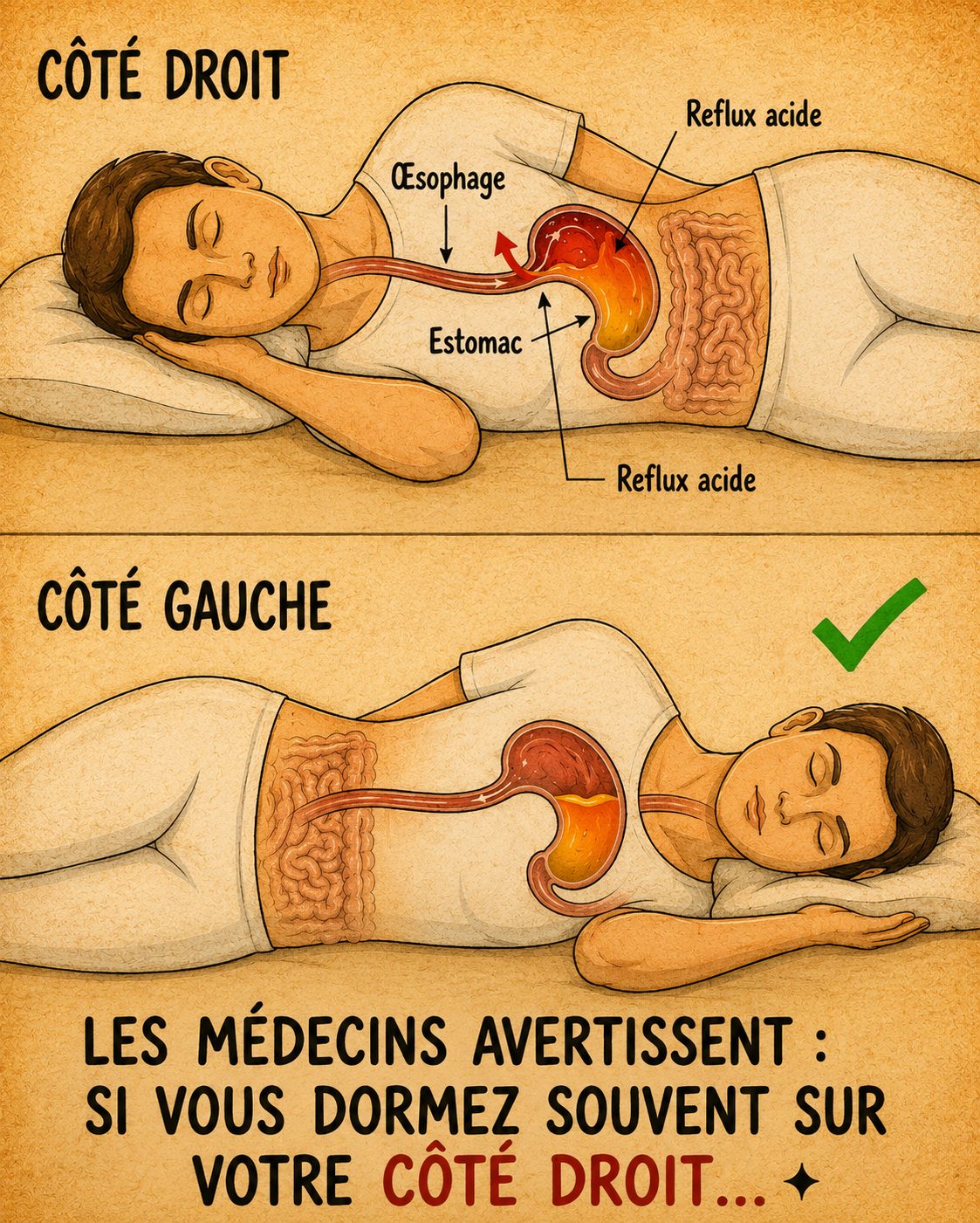 Reflux acide : pourquoi votre position pour dormir change vraiment tout
