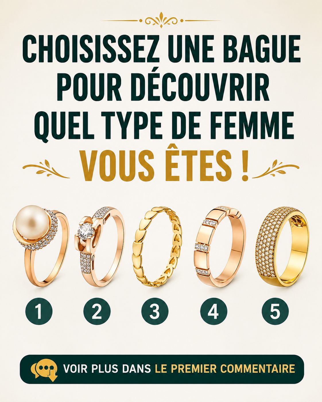 Choisissez une bague et découvrez quelle femme vous êtes vraiment