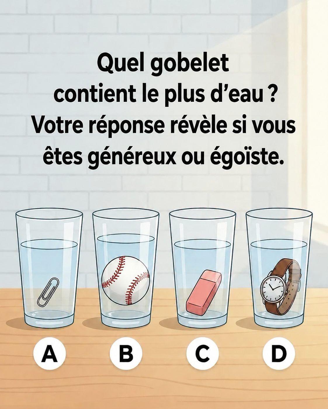 Ce test des quatre verres d'eau révèle votre façon de penser : êtes-vous logique ou intuitive ?