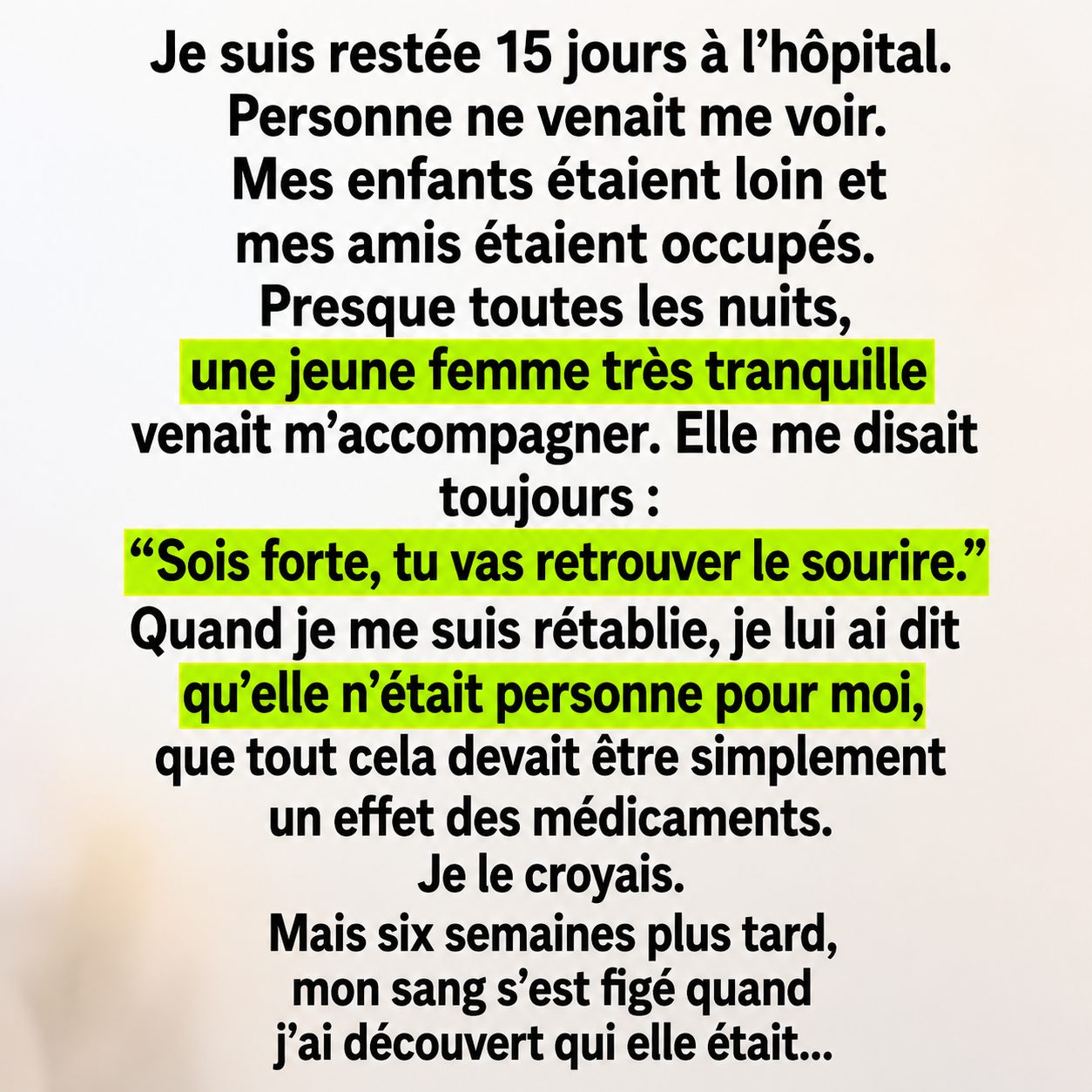 Quinze jours à l'hôpital : le témoignage bouleversant d'une reconstruction intérieure