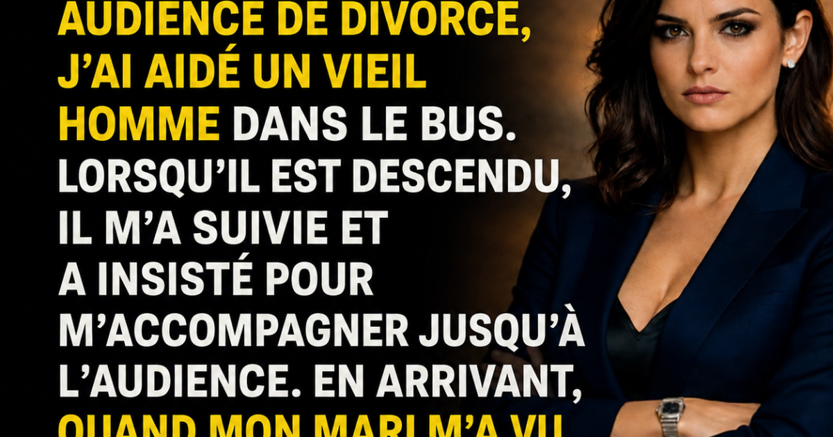 Elle aide un vieil homme dans le bus : ce qu'il fait ensuite lors de son divorce va tout changer