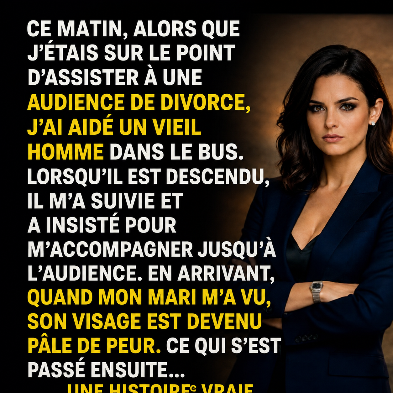 Elle aide un vieil homme dans le bus : ce qu'il fait ensuite lors de son divorce va tout changer