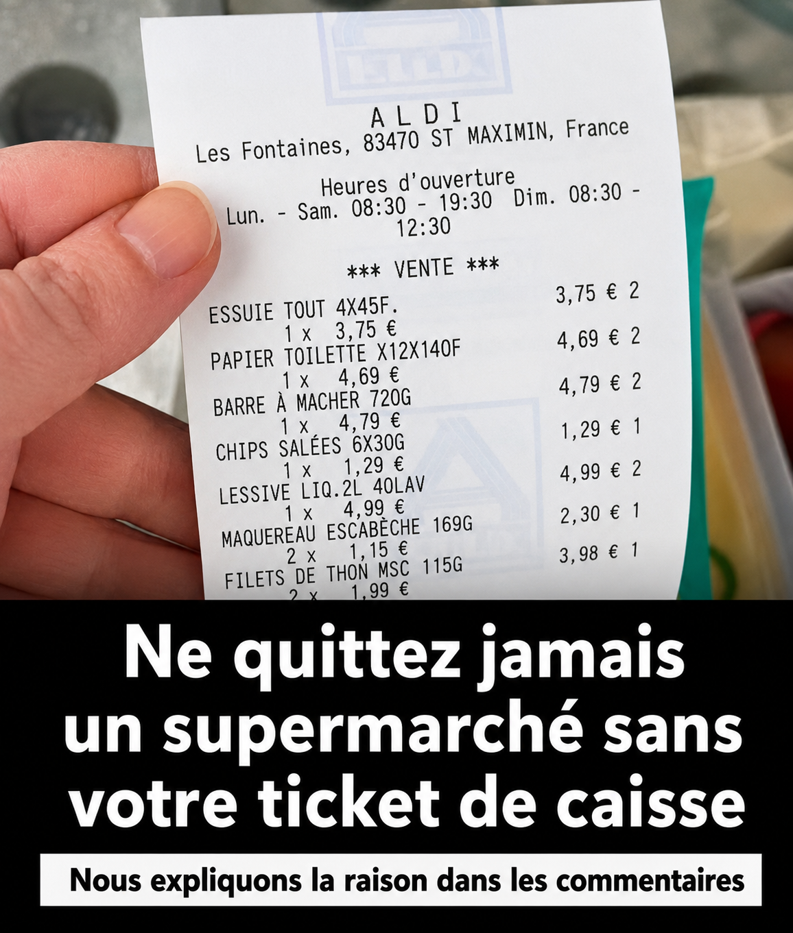 Ticket de caisse : voici pourquoi vous devriez toujours le prendre (et le garder)