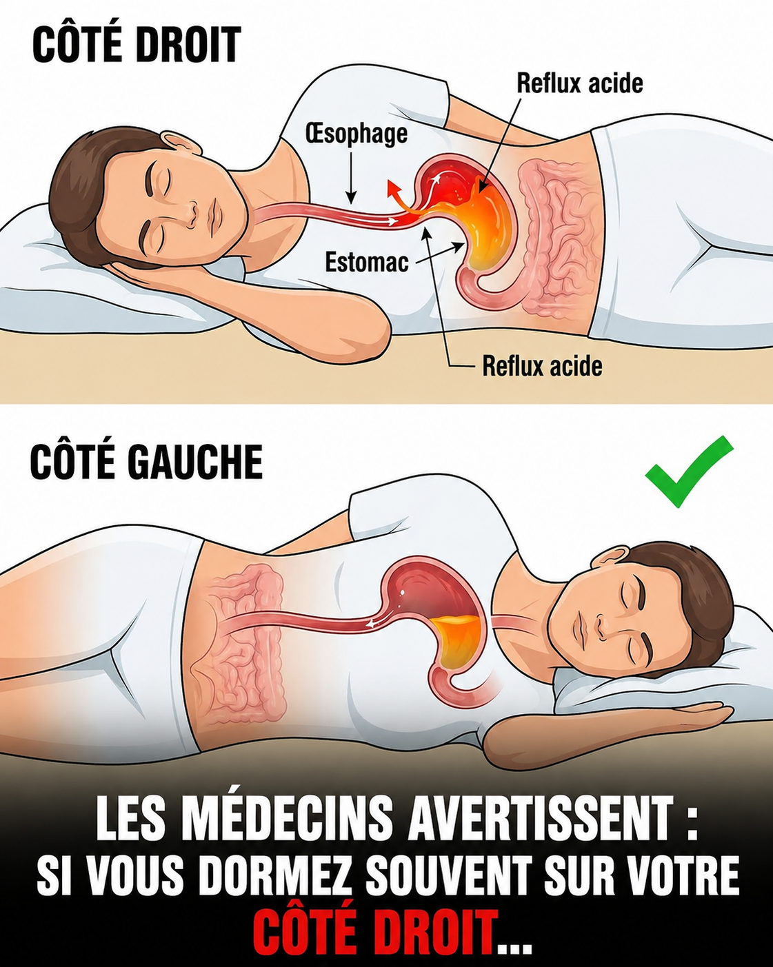 Brûlures d'estomac la nuit : ce simple changement de position pourrait tout changer