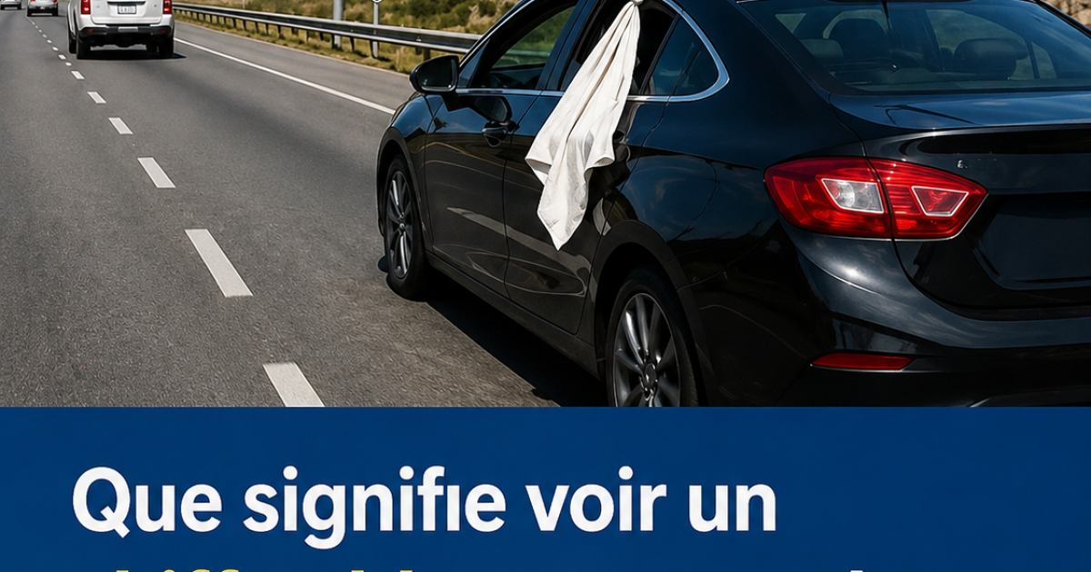 Chiffon blanc sur une vitre de voiture : ce signal discret que tout conducteur devrait connaître