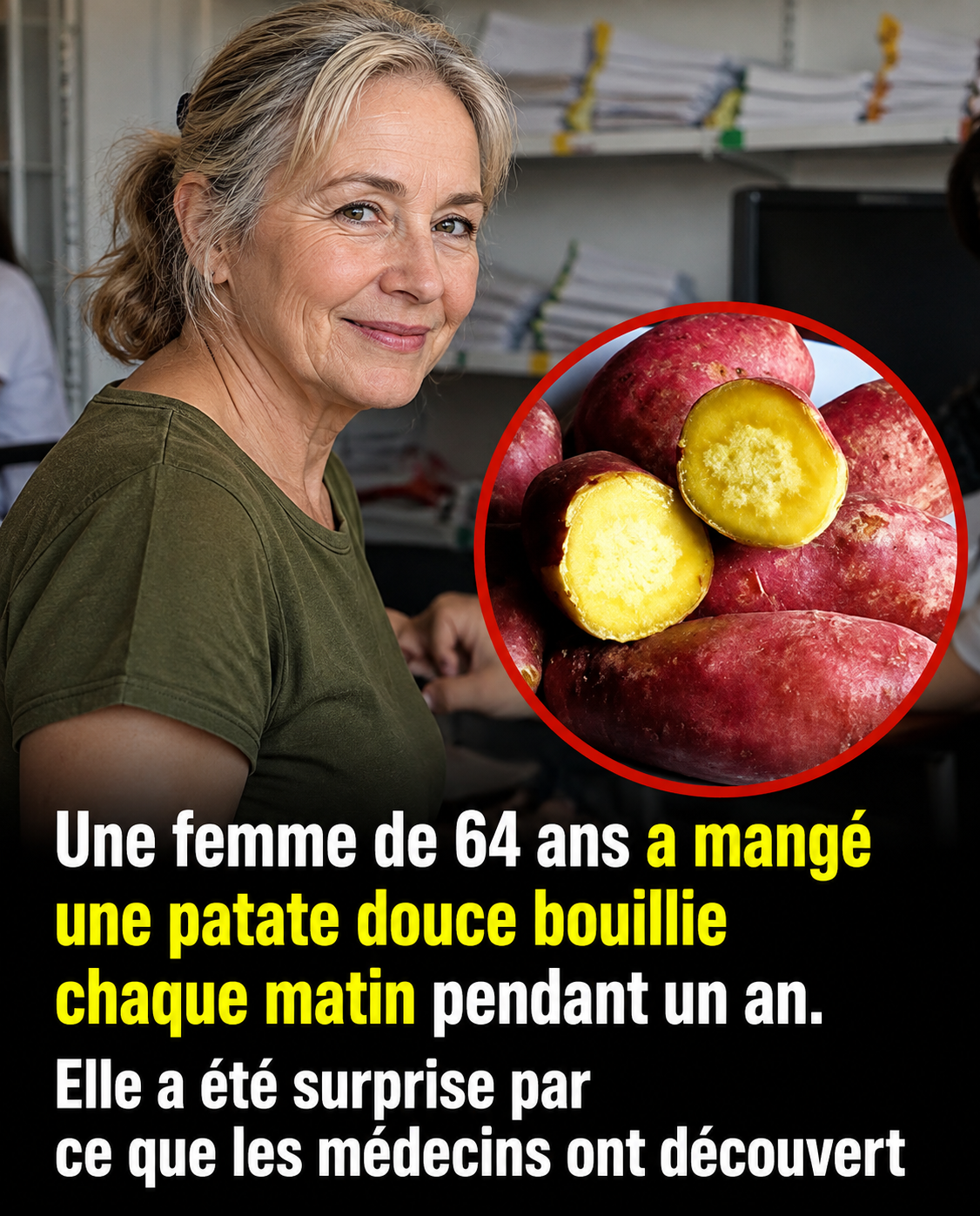 Elle mange une patate douce bouillie chaque matin pendant un an : voici ce que les médecins ont trouvé