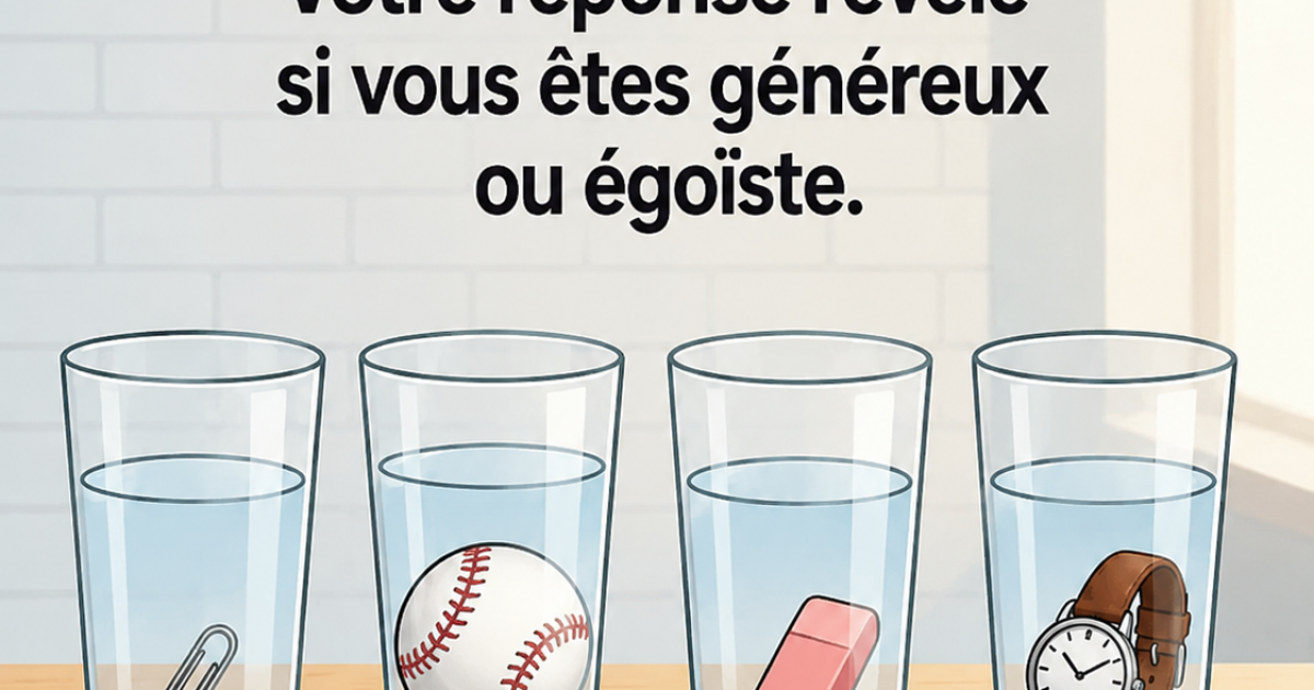 Quel verre contient le plus d'eau ? Ce test visuel en dit long sur votre façon de penser