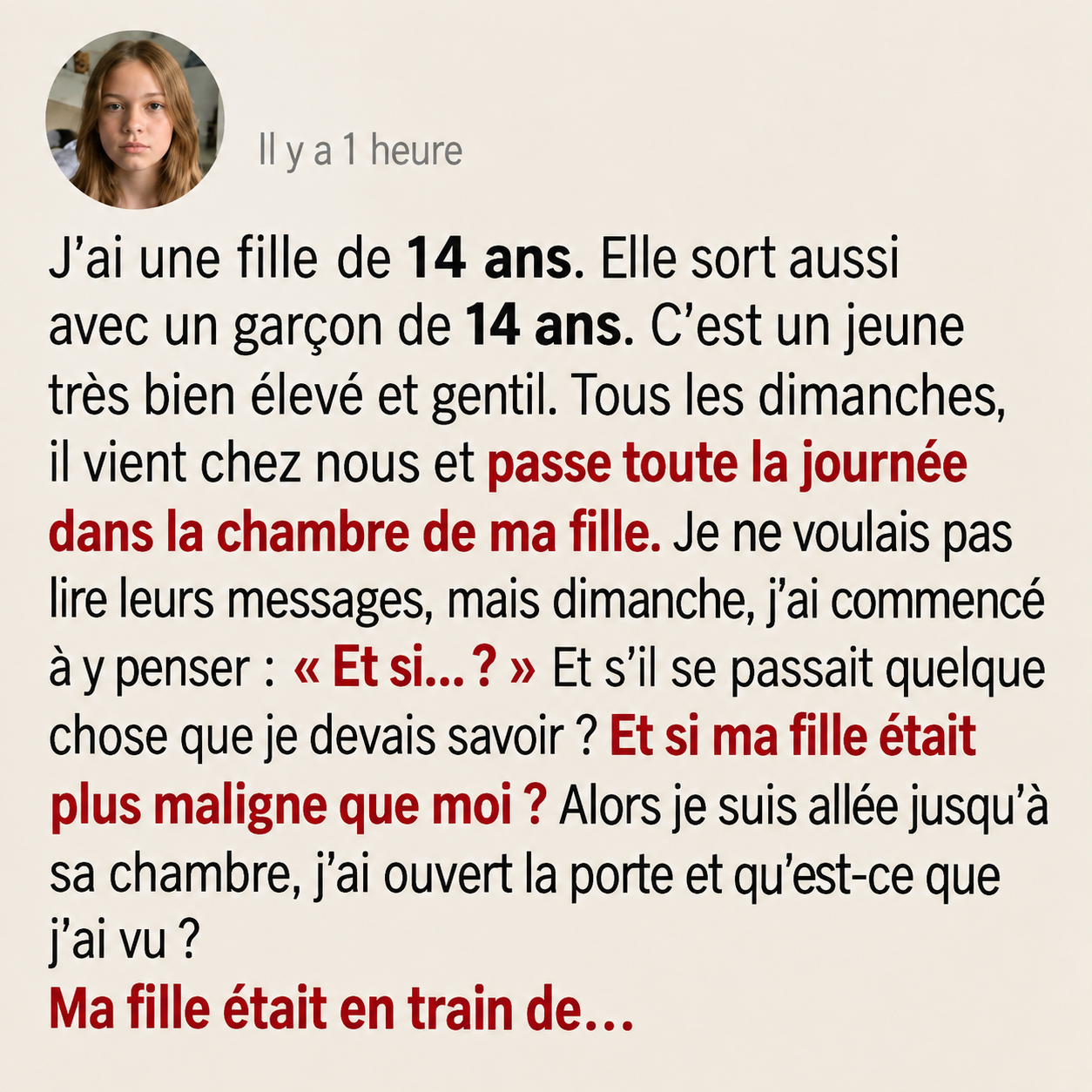 Elle entre sans frapper dans la chambre de sa fille ado : ce qu'elle découvre la fait fondre en larmes