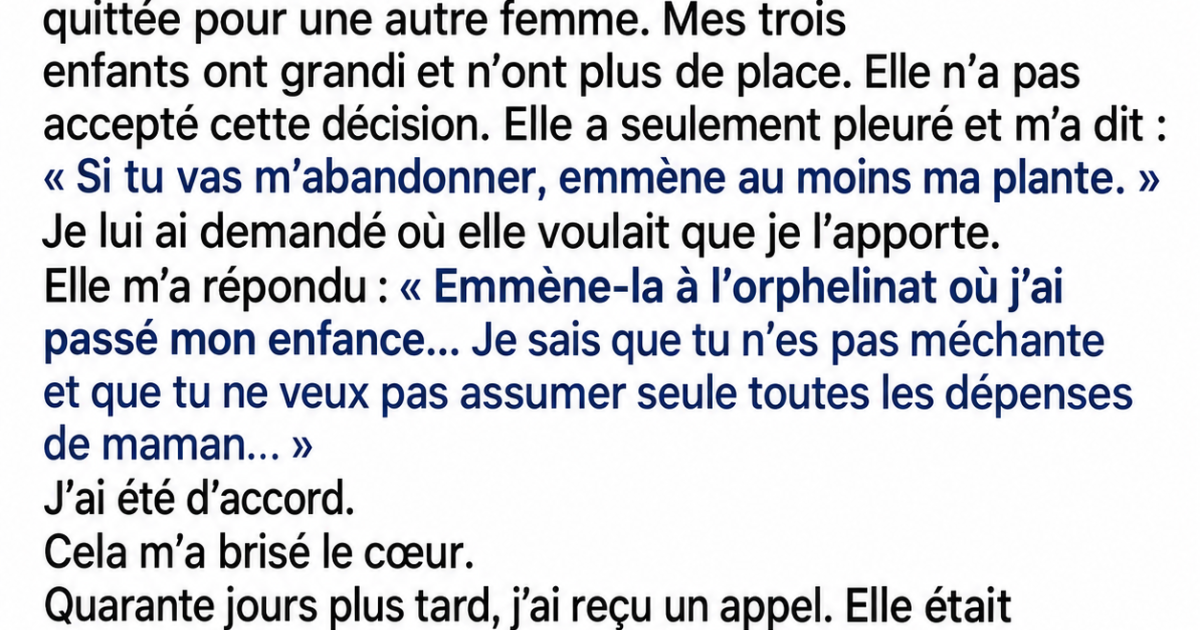 Elle cachait une lettre dans une plante : le secret de cette maman de 72 ans va vous briser le cœur