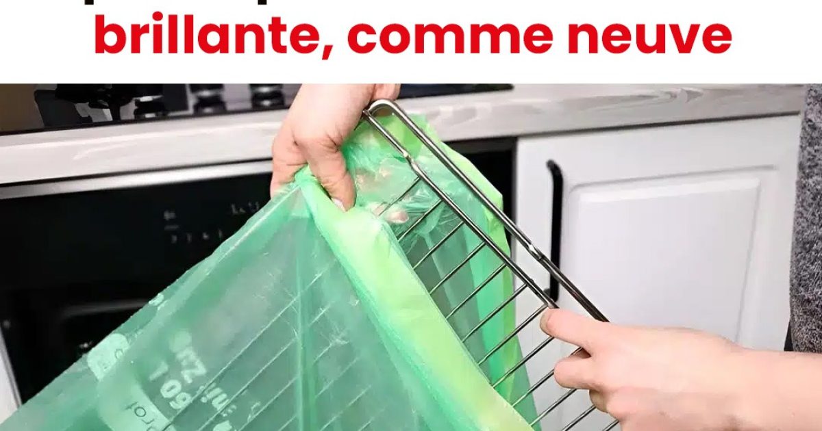 Inutile de frotter ! Mettez simplement la grille du four dans un sac plastique : elle en ressortira impeccable, comme neuve