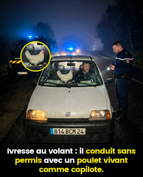 Ivresse au volant : il conduit sans permis avec un poulet vivant comme copilote