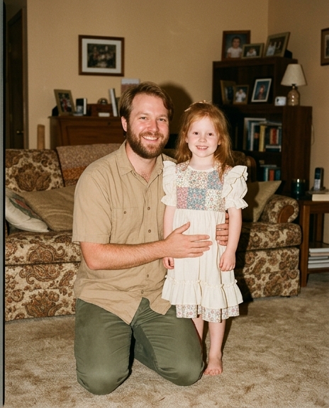 J’ai cousu une robe à ma fille pour sa cérémonie de fin de maternelle en utilisant les foulards en soie de ma défunte épouse