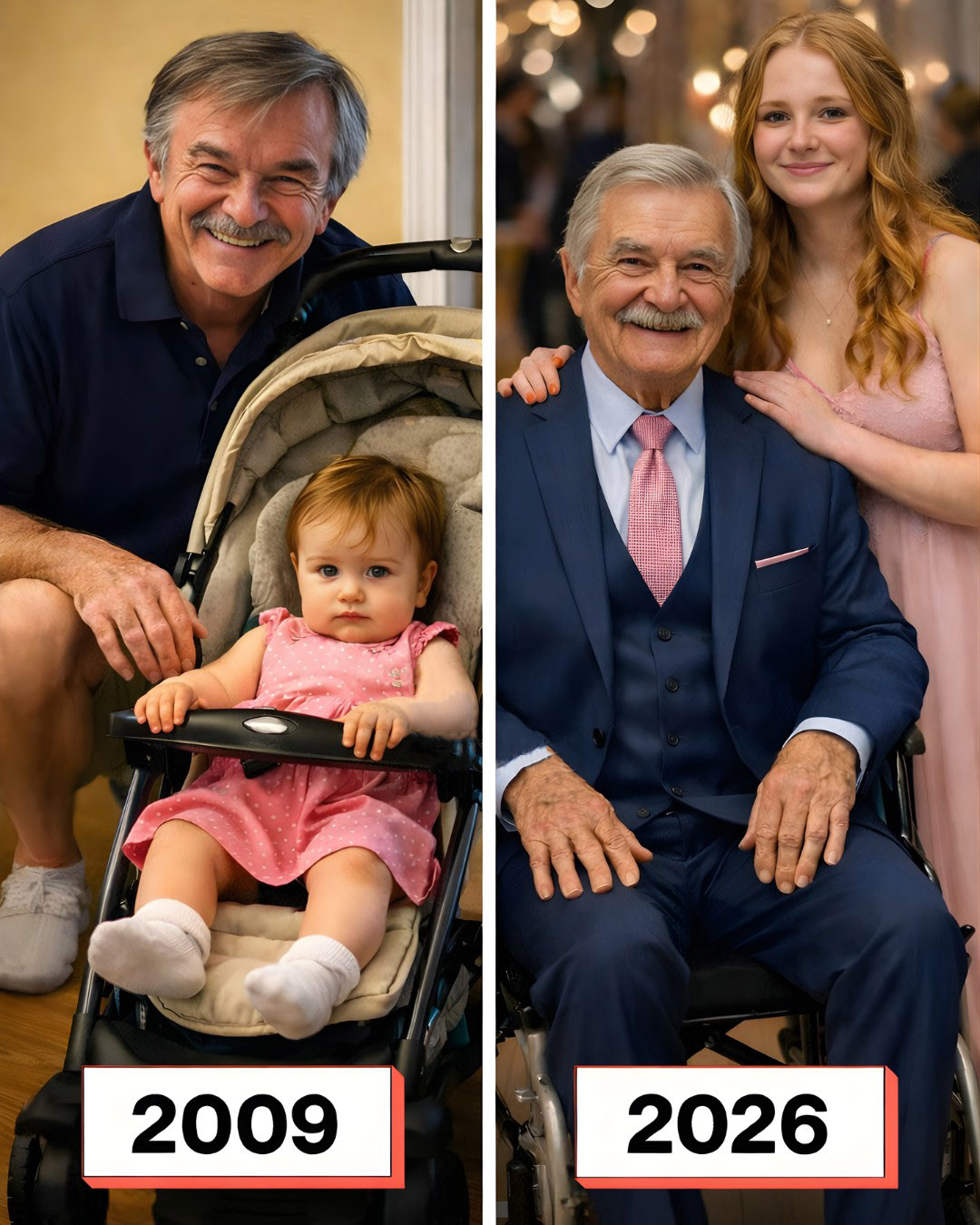 J'ai emmené mon grand-père en fauteuil roulant au bal de fin d’année — lorsqu'une camarade de classe s'est moquée de lui, cinq mots ont suffi à faire taire toute la salle de sport