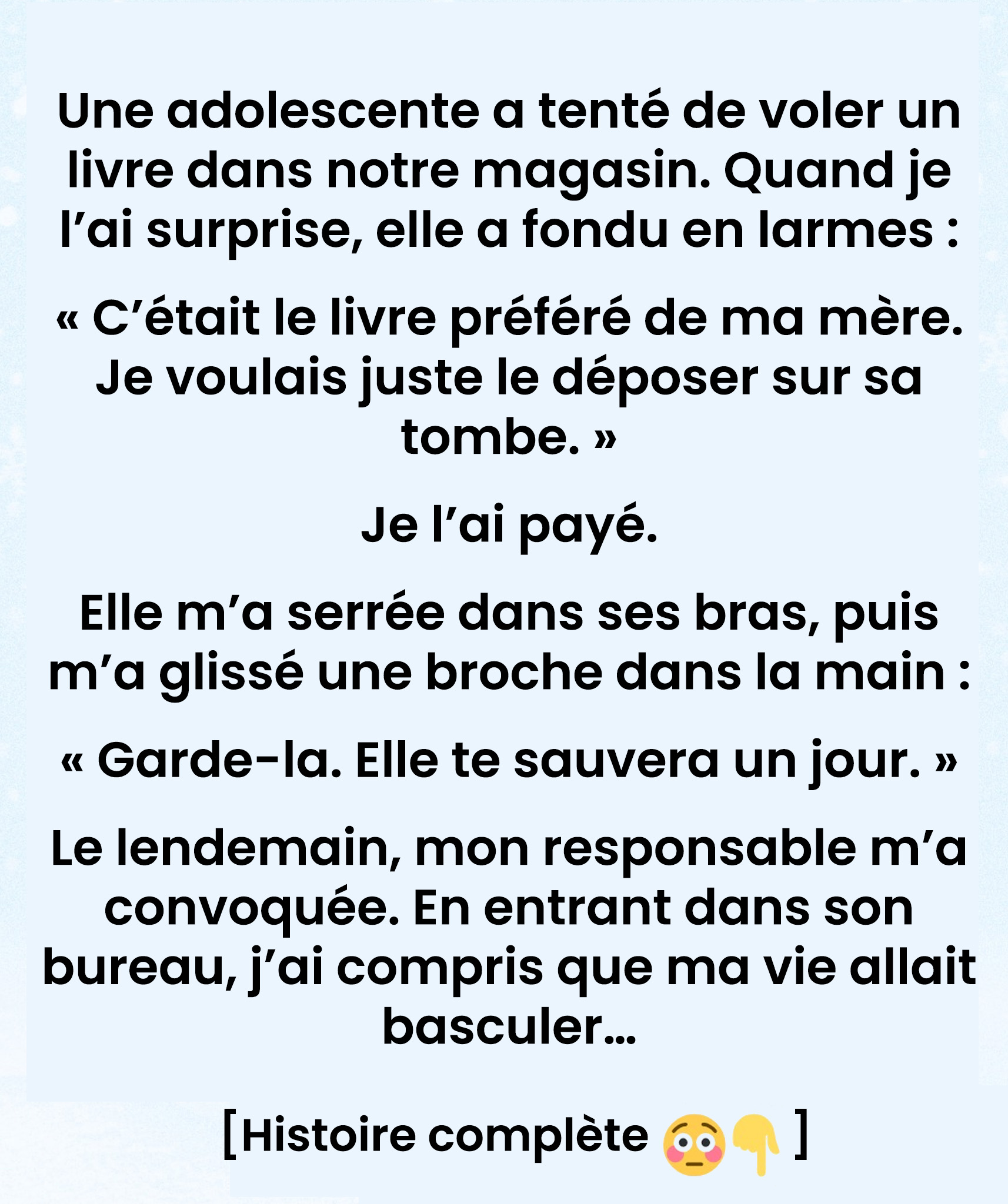 J’ai laissé une adolescente emporter un livre pour la tombe de sa mère — la broche qu’elle a glissée dans ma main a changé nos vies