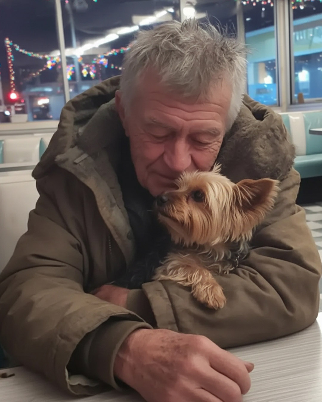 J’ai offert un dîner gratuit à un vieil homme sans le sou — et le lendemain matin, ce que j’ai trouvé sur ma porte m’a glacé le sang