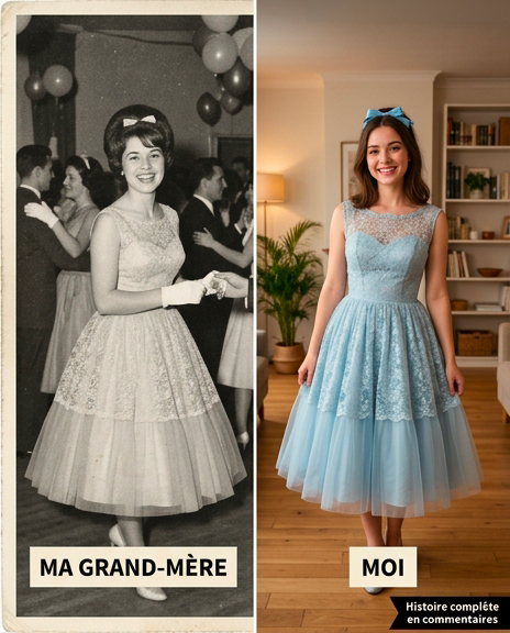 J’ai porté la robe de bal de ma grand-mère pour lui rendre hommage… Mais le secret caché dans son ourlet a brisé tout ce que je croyais savoir d’elle