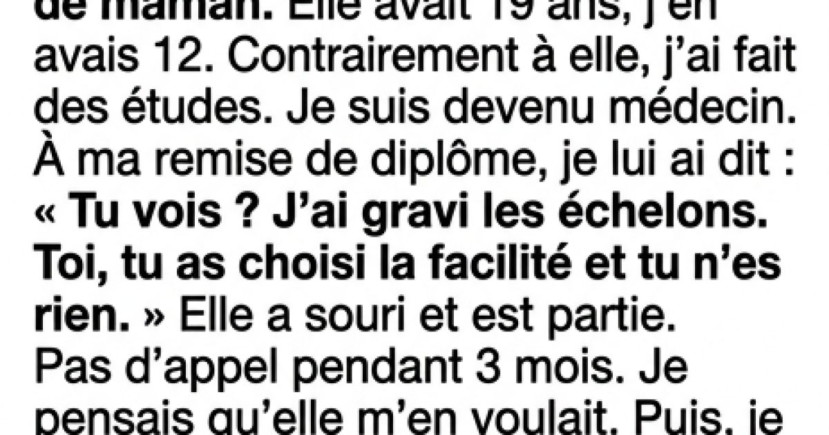 J’ai traité ma sœur de « moins que rien » après qu’elle m’a élevée — puis j’ai compris à quel point j’avais tort